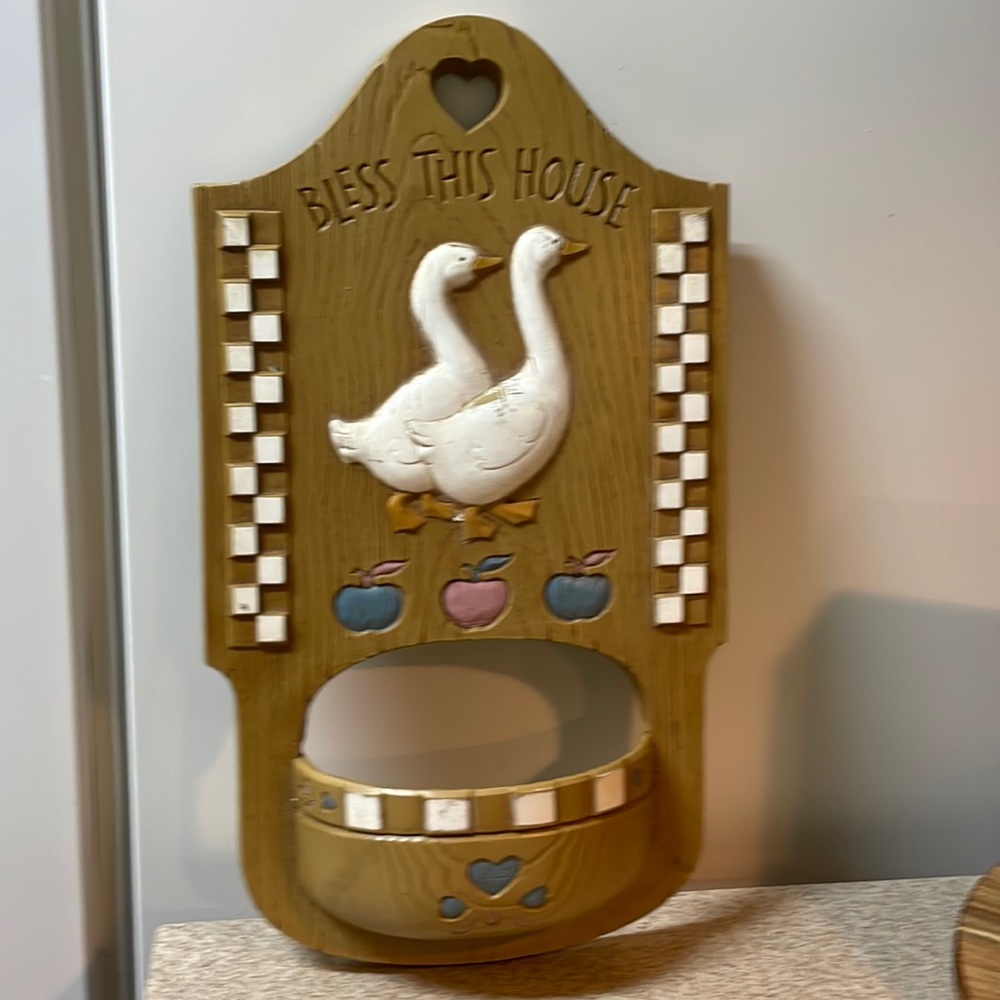 Vintage Country Ducks Wall Decor Plaque 1988 Burwood Product